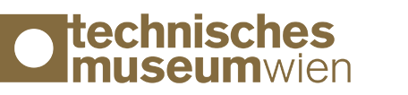 medien.welten logo in earthy brown, promoting the Vienna Symphonic Library presentation at Vienna's Museum of Technology.
