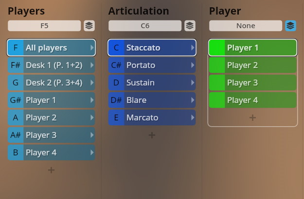Screenshot of the Epic Orchestra 2.0 interface showing Players, Articulation, and Player selection menus for Vienna Symphonic Library Synchron Instruments.