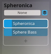 Spherica sound menu demonstrating instrument presets like Spherica and Sphere Bass for the Vienna Symphonic Library's Synchron Smart Orchestra.