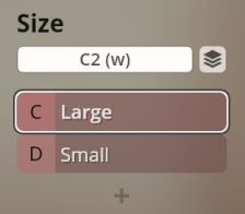Vienna Symphonic Library Synchron Percussion II instrument size selection interface showing Large and Small options.