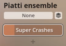 Pianni ensemble virtual instrument selection for Super Crashes within Synchron Percussion III.