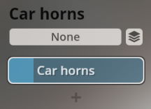 VSL Synchron Instruments car horns selection interface button.