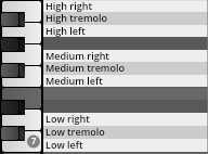 Vienna Symphonic Library piano key velocity layers: High, Medium, Low ranges with Right, Tremolo, and Left articulations displayed across virtual piano keys.