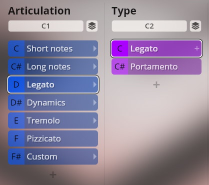 Vienna Symphonic Library software interface showing Legato selection for articulation and type, part of Studio Special Editions 2 - Extended Orchestra features