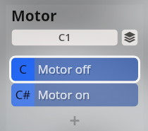 User interface showing motor on/off controls for Vienna Symphonic Library Synchron Instruments Studio Special Editions Essential Orchestra software.