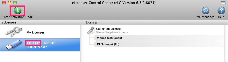 eLicenser Control Center