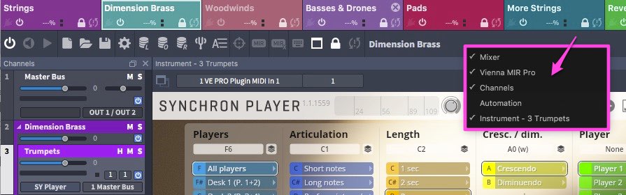 Matrix Mixer Pro software interface showing the Delay matrix with source and destination channels, channel levels, and meterbridge.