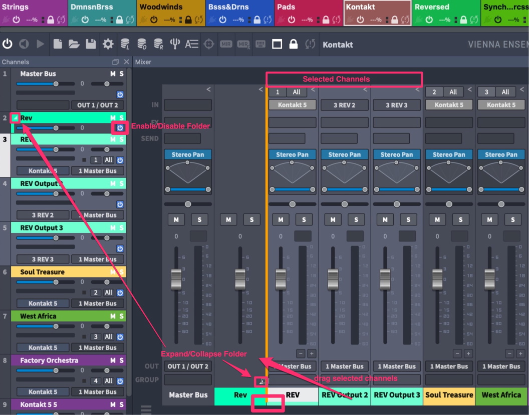 Navigation / Der Mixer