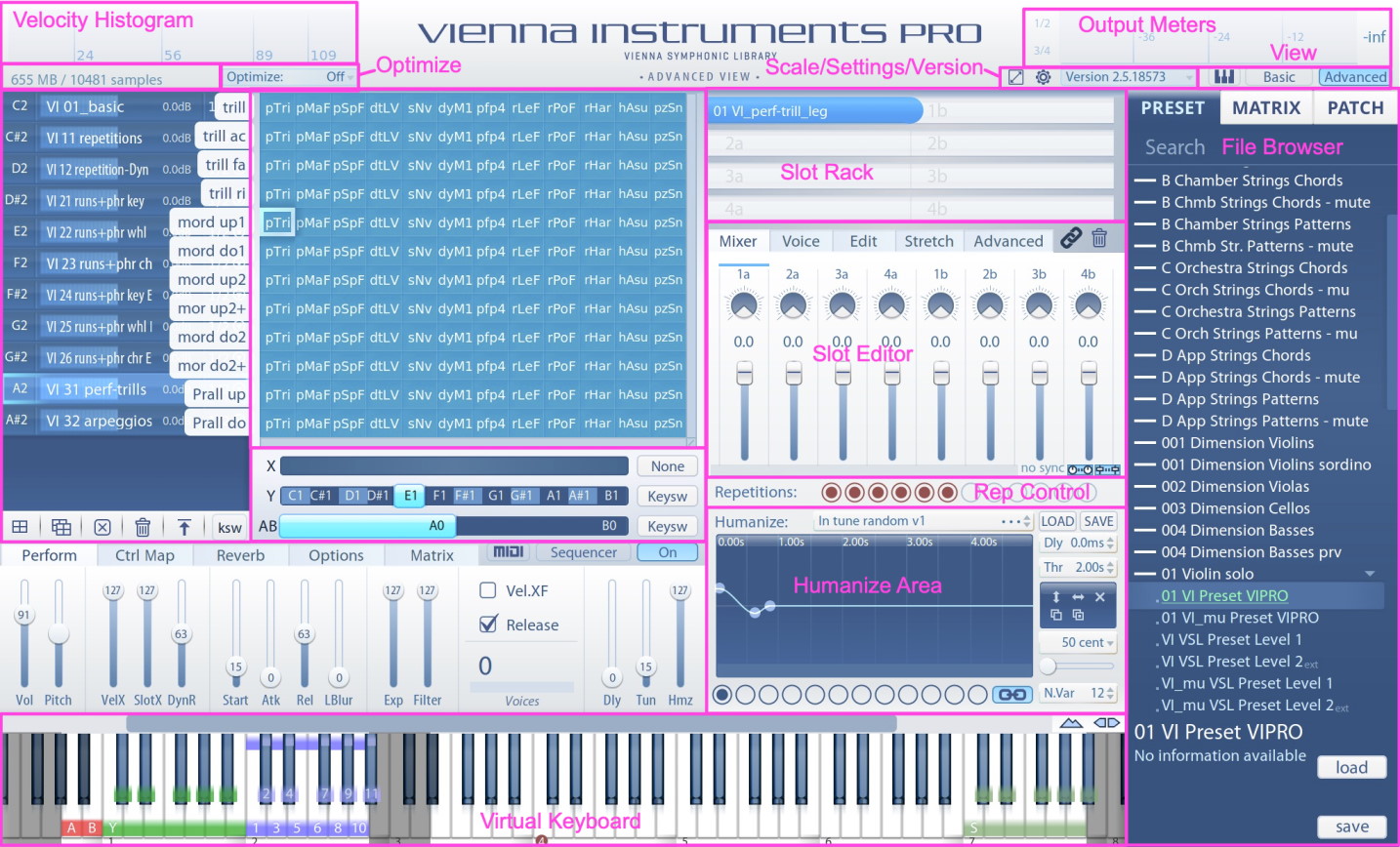 VE Pro Mixer interface showing routing for MIR Pro with an arrow pointing from 6 ECHO FX sends to the ECHO FX bus, illustrating basic MIR Pro routing.