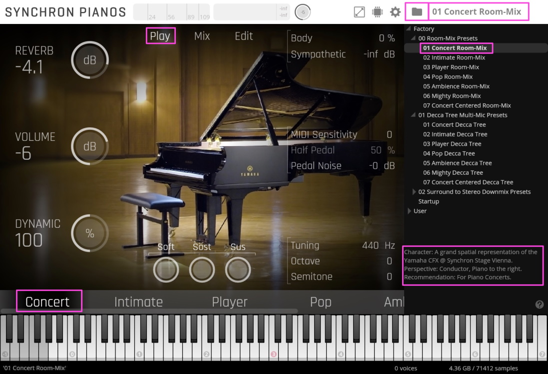 Play View Presets