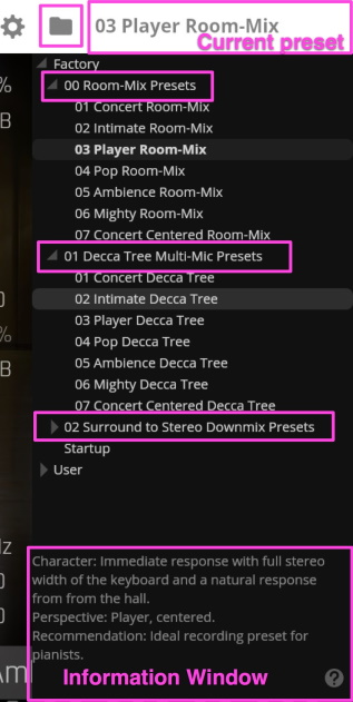 Factory Presets
