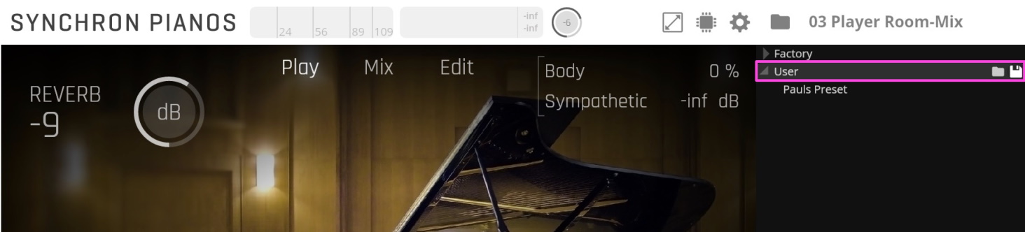 User Presets