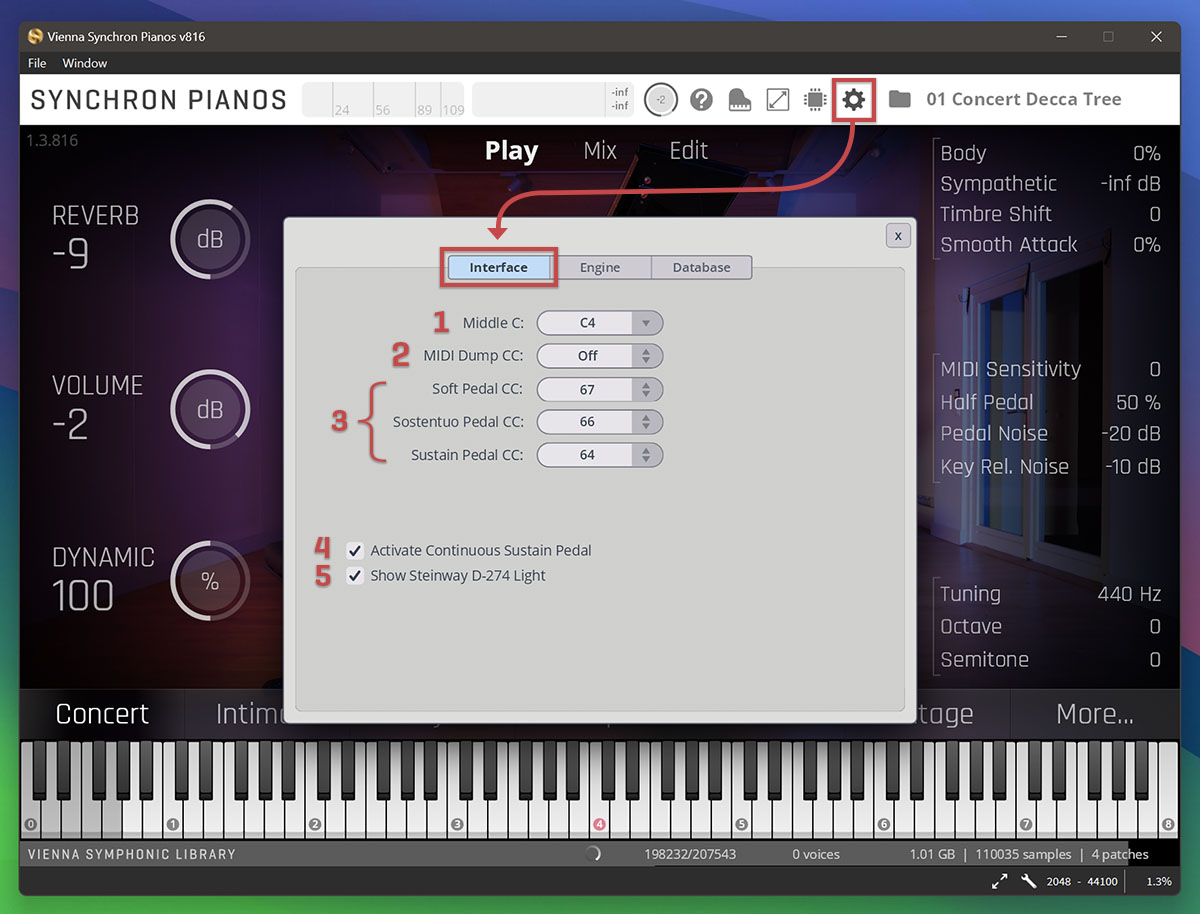 Interface Settings