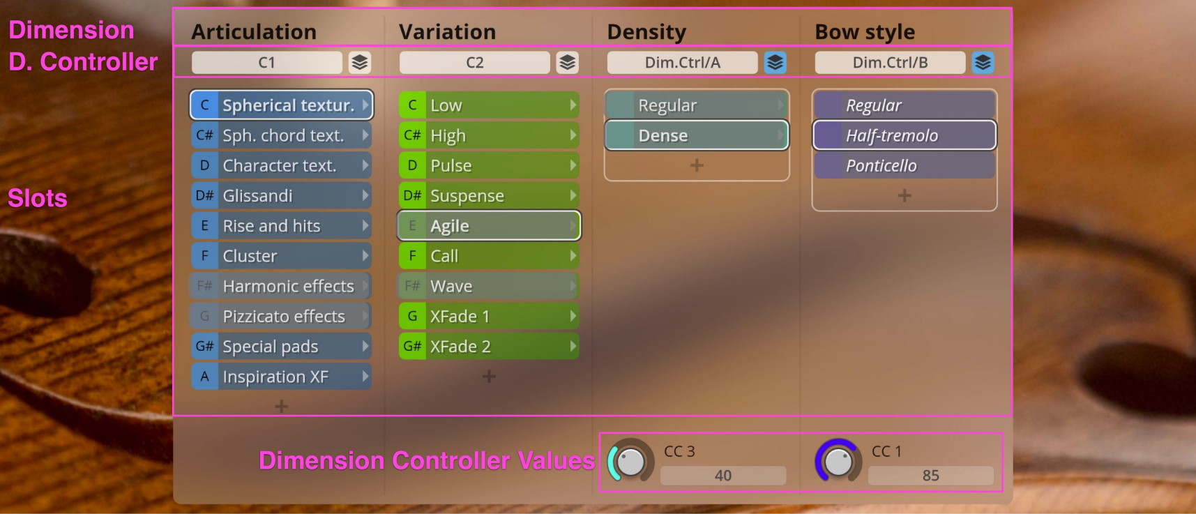 Load samples in slot