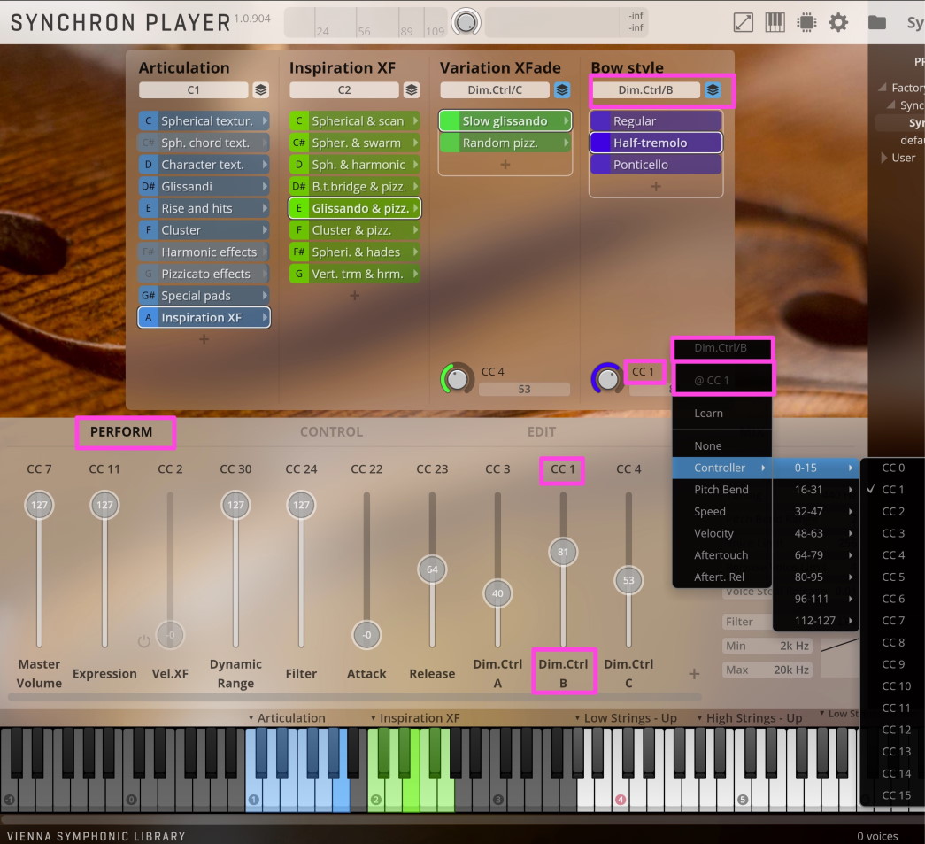 Perform Dimension Controllers