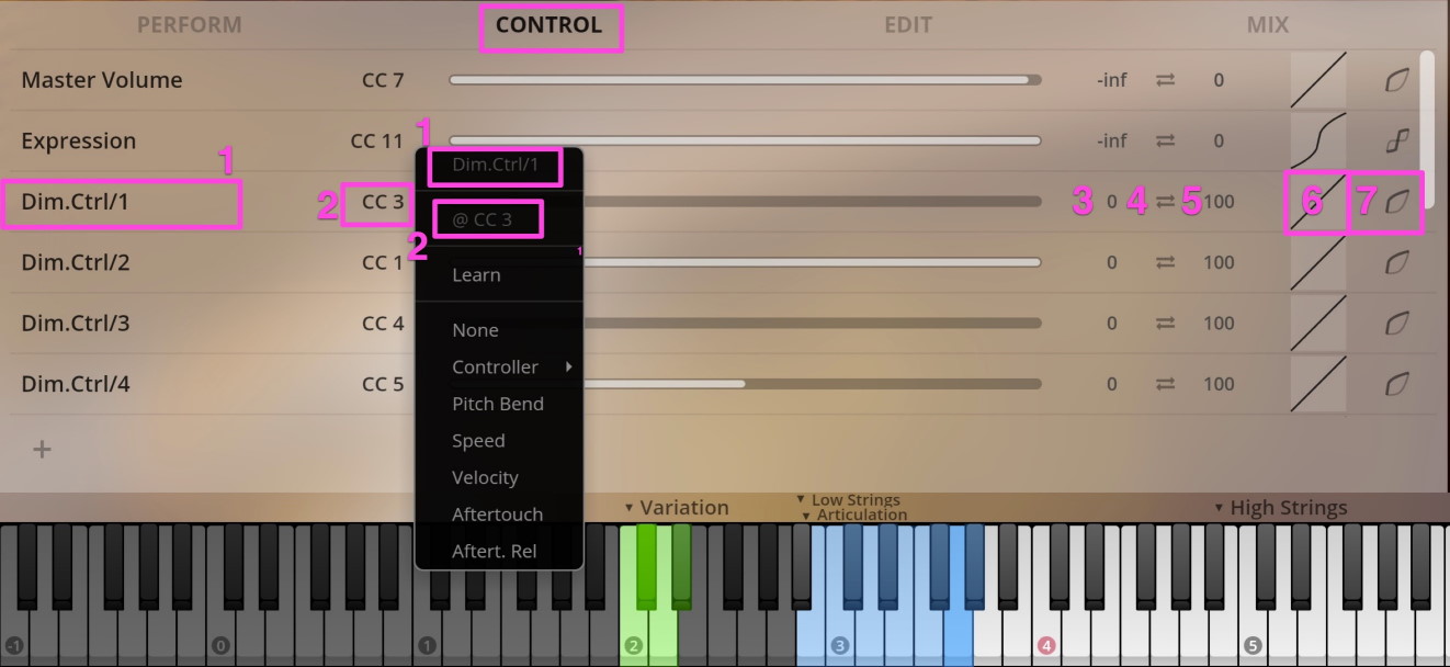Control Tab