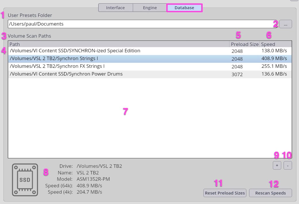 Database Settings
