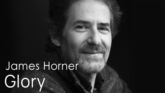 Black and white headshot of composer James Horner, creator of the Glory (1989) film score.