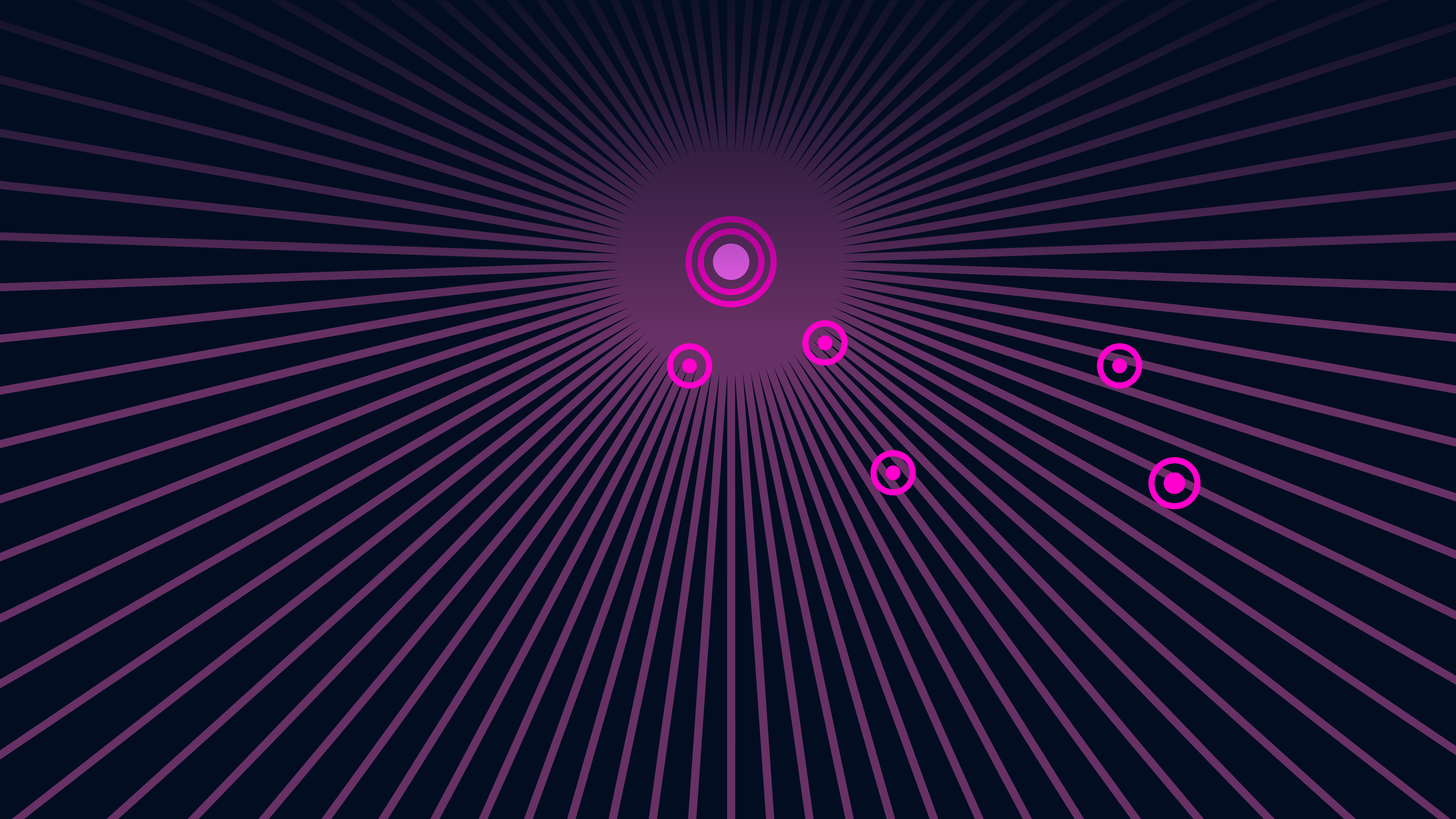 Purple abstract background with radiating lines and glowing circles, depicting an ambient recording or high strings instrument.