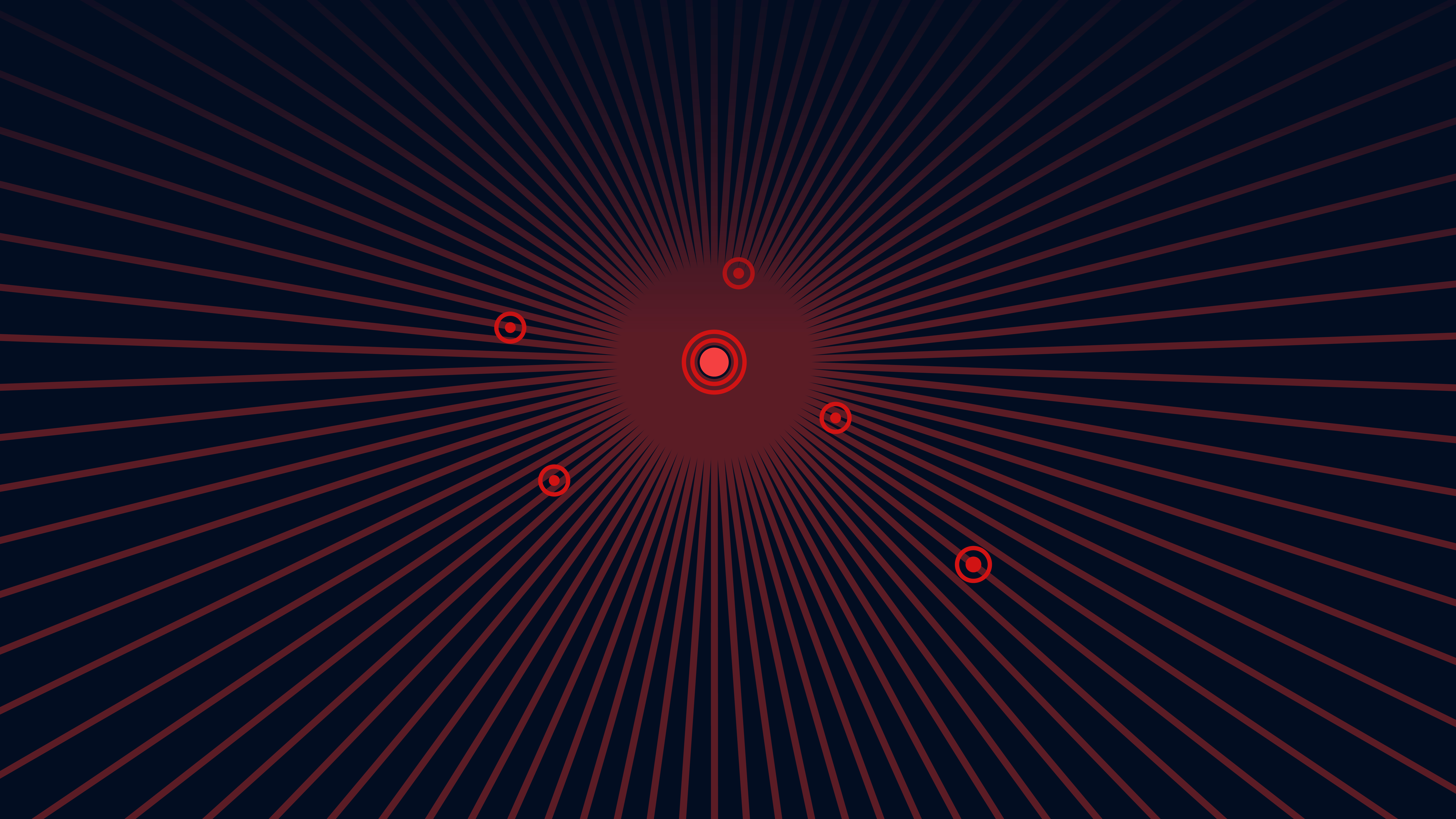 Abstract dark background with radiating red lines emanating from a central point surrounded by smaller red circles, symbolizing sound waves or ambient recording.