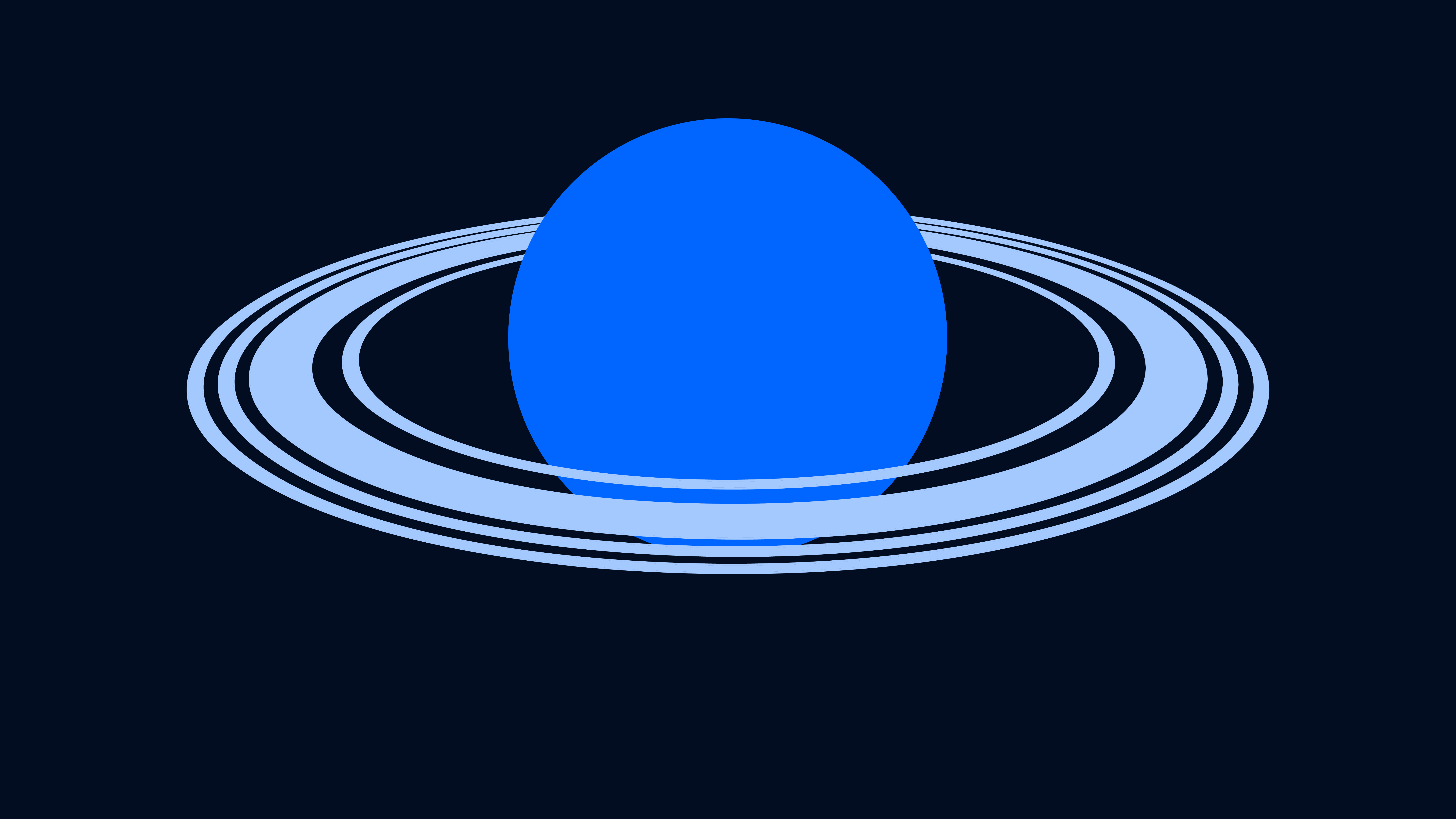 Stylized blue planet Neptune with rings on a dark background, representing BBO: Neptune ambient recording.