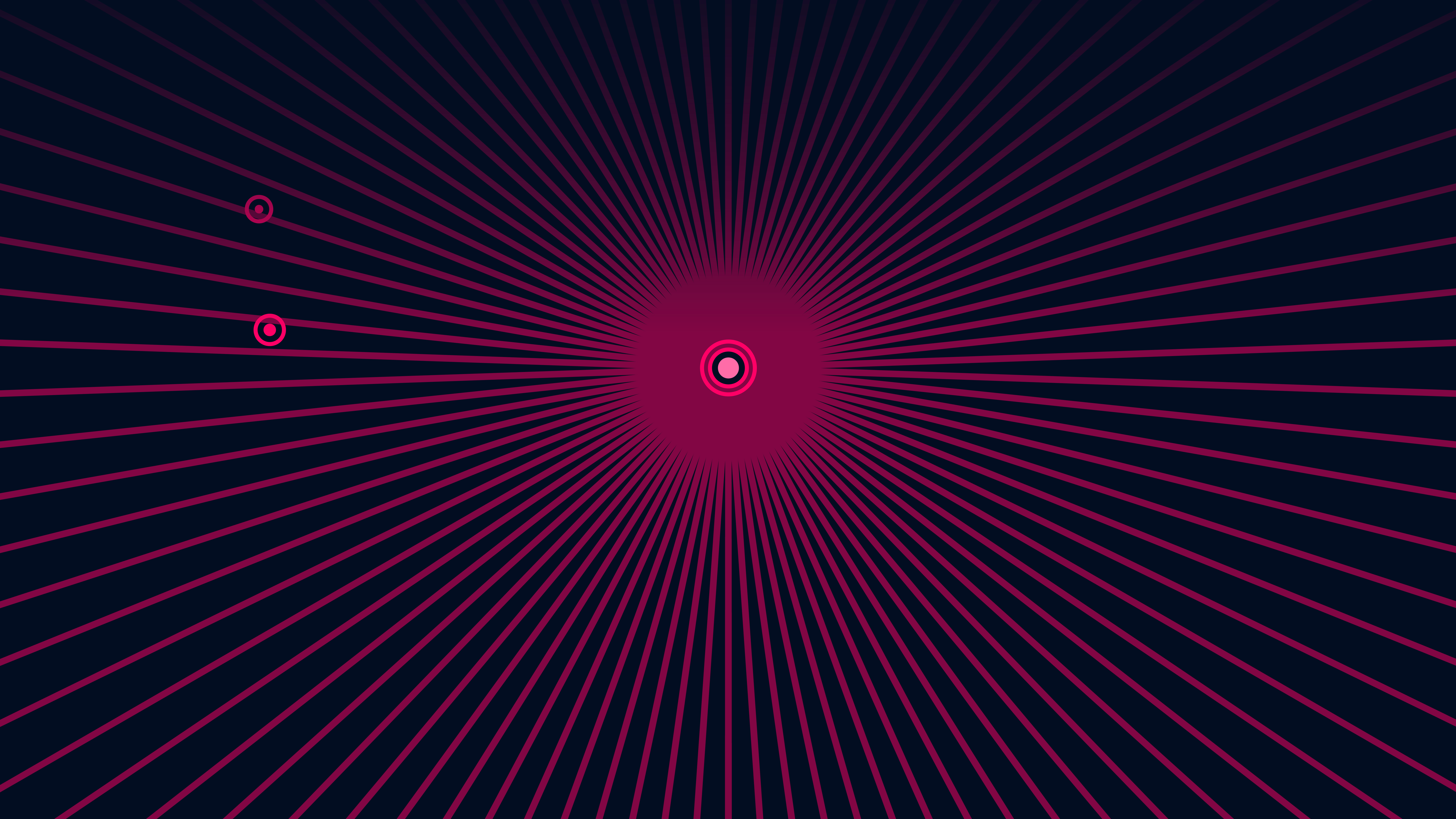 Abstract dark background with radiating magenta lines and circles, resembling sound waves or light rays, representing ambient recording.