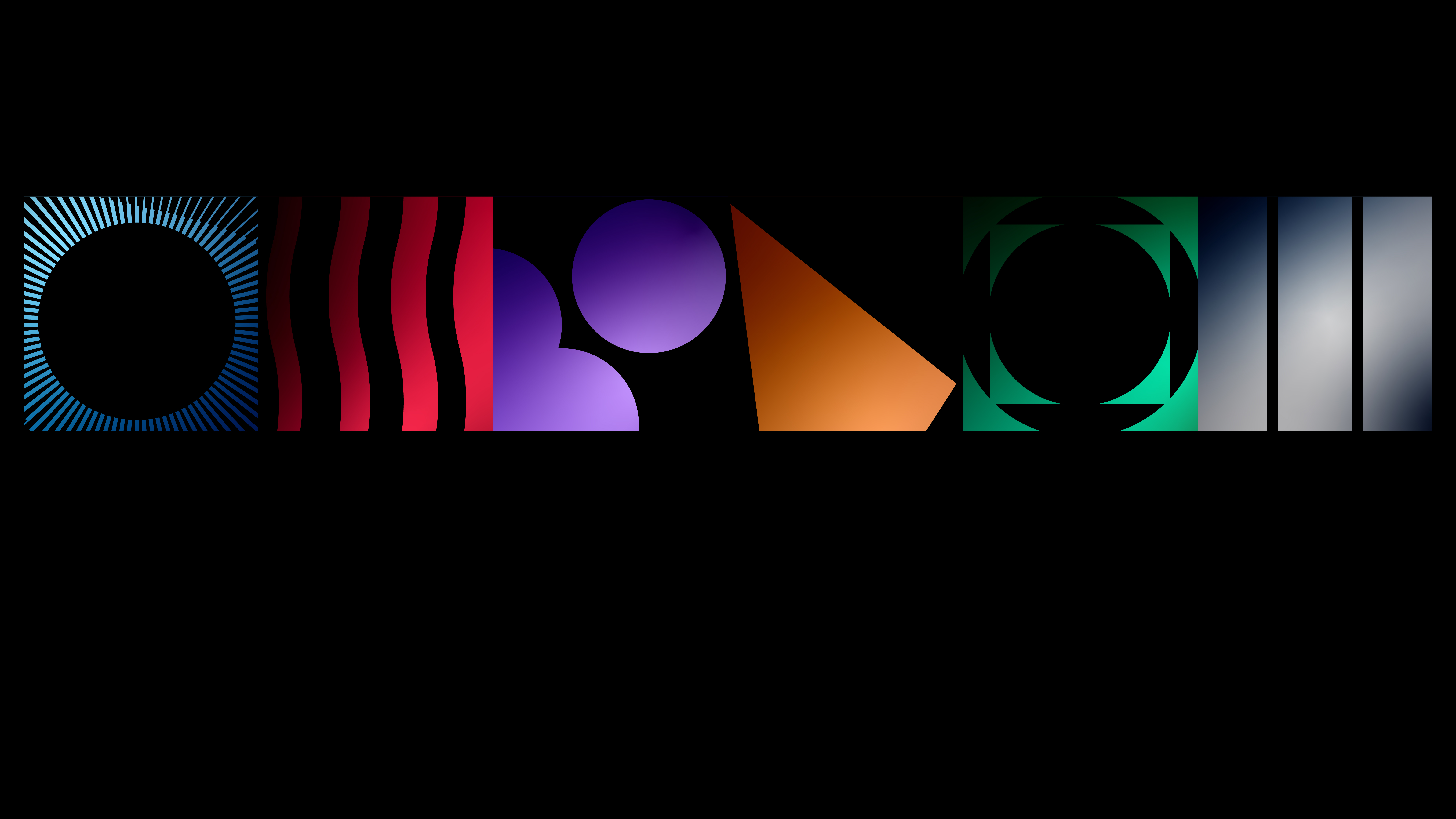 Abstract gradient shapes representing a diverse collection of free instrument sounds and music production tools.