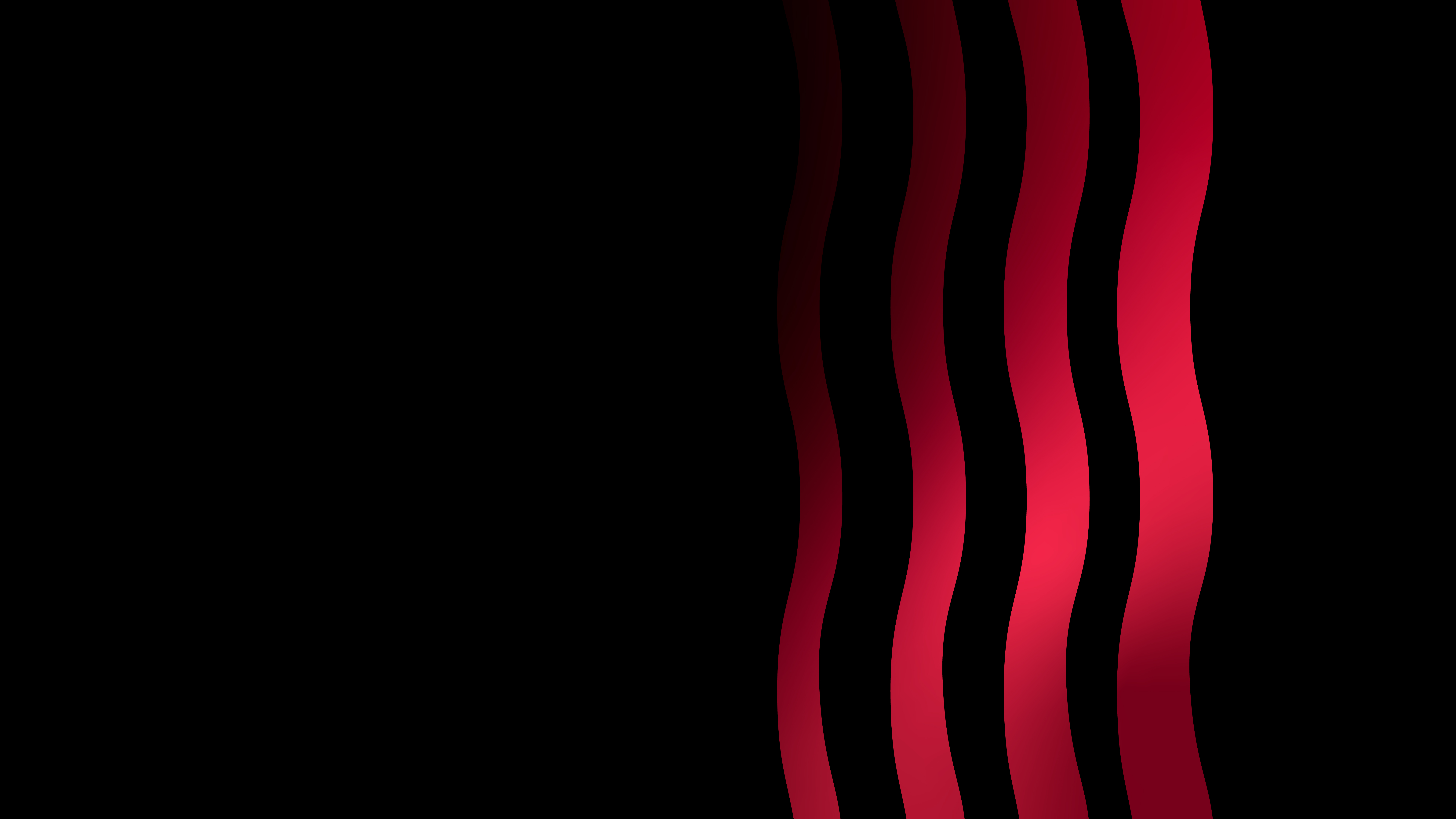 Abstract black background with four vertical wavy red lines on the right, representing musical waveforms or sound visuals.