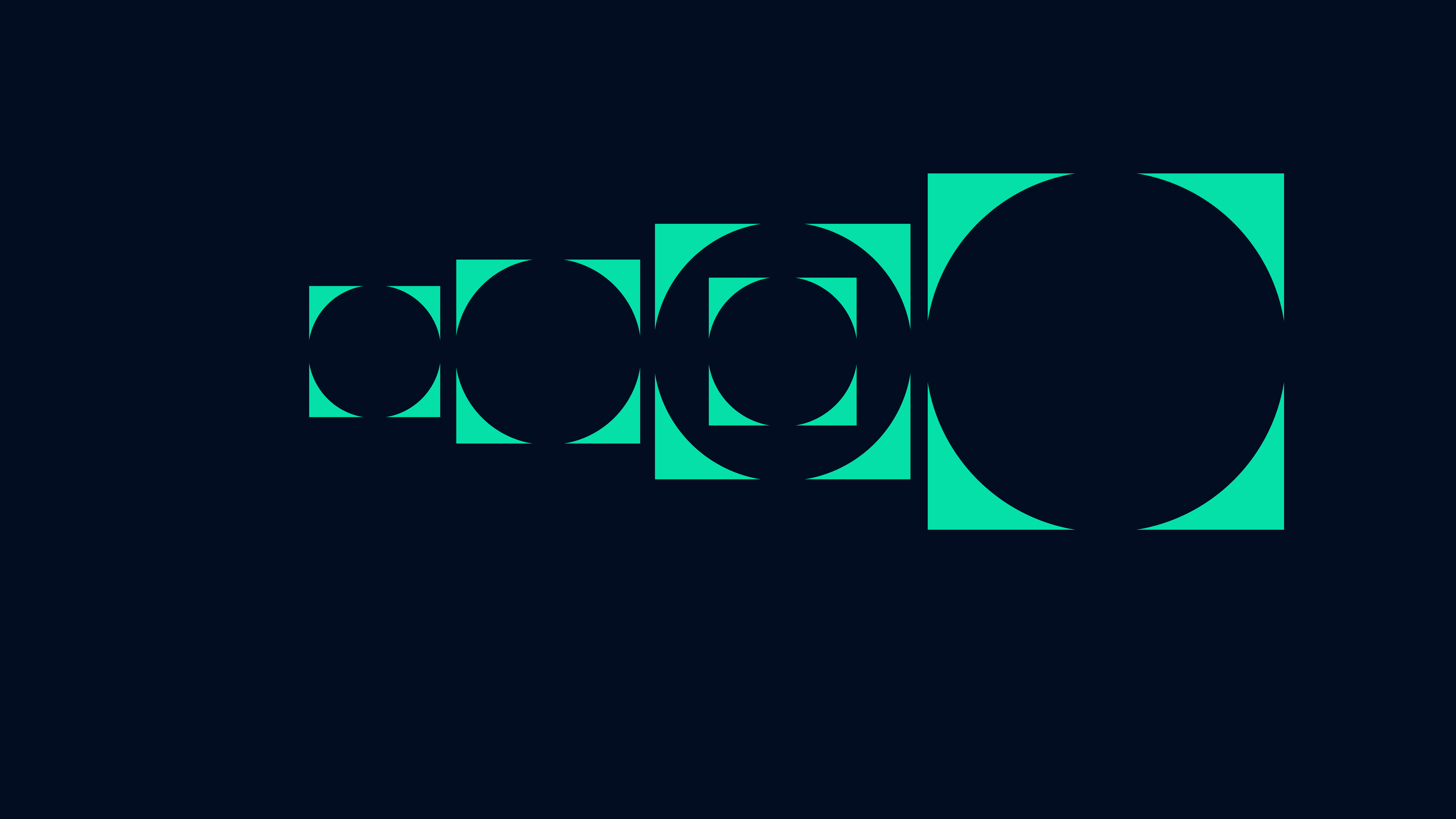 Abstract graphic with five geometric patterns in light blue-green and dark blue, appearing to be sound waves or a visualizer for ambient recording and Synchron Mallets II.