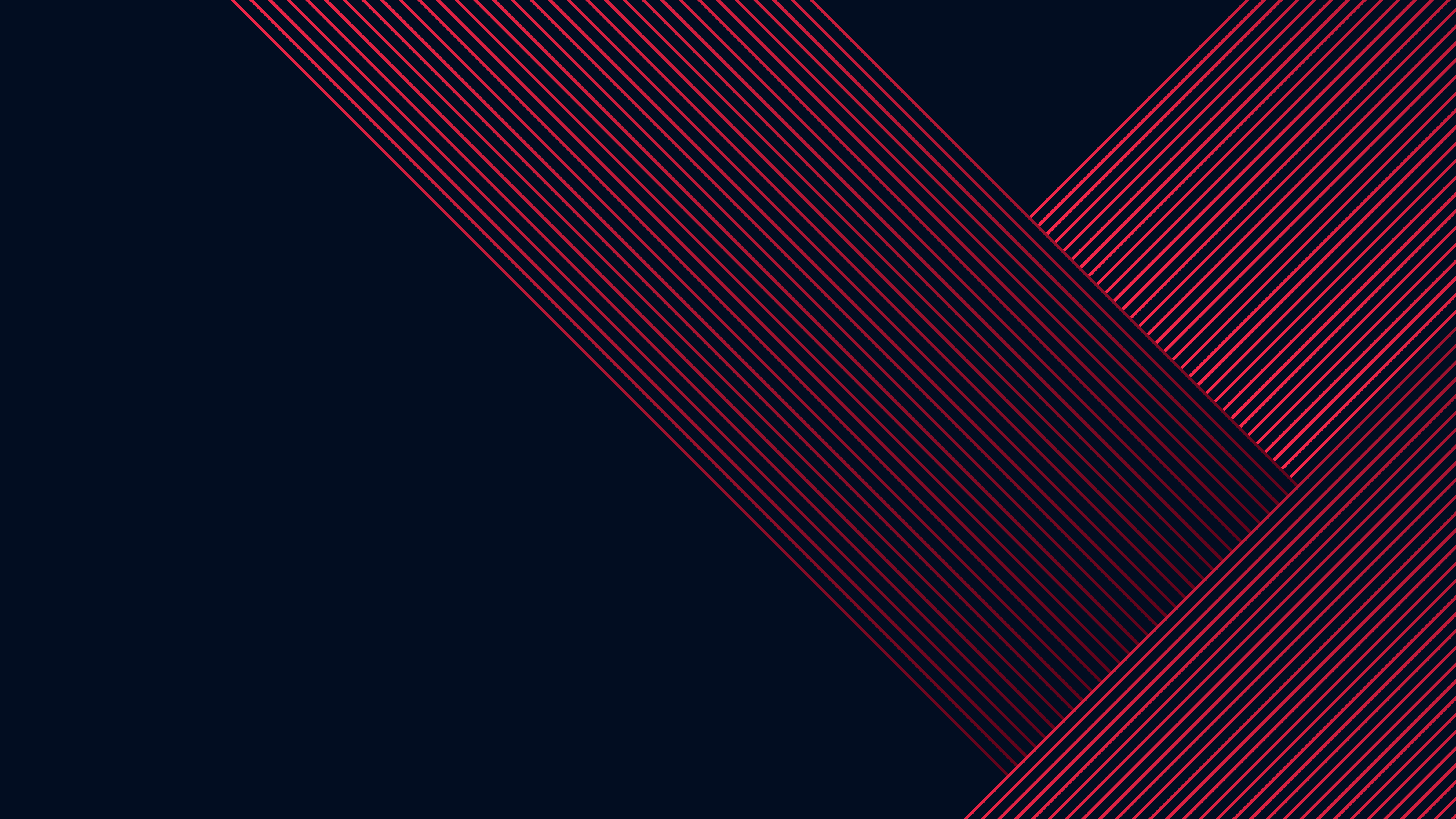 Dark blue background with diagonal neon red lines intersecting to form abstract geometric patterns.