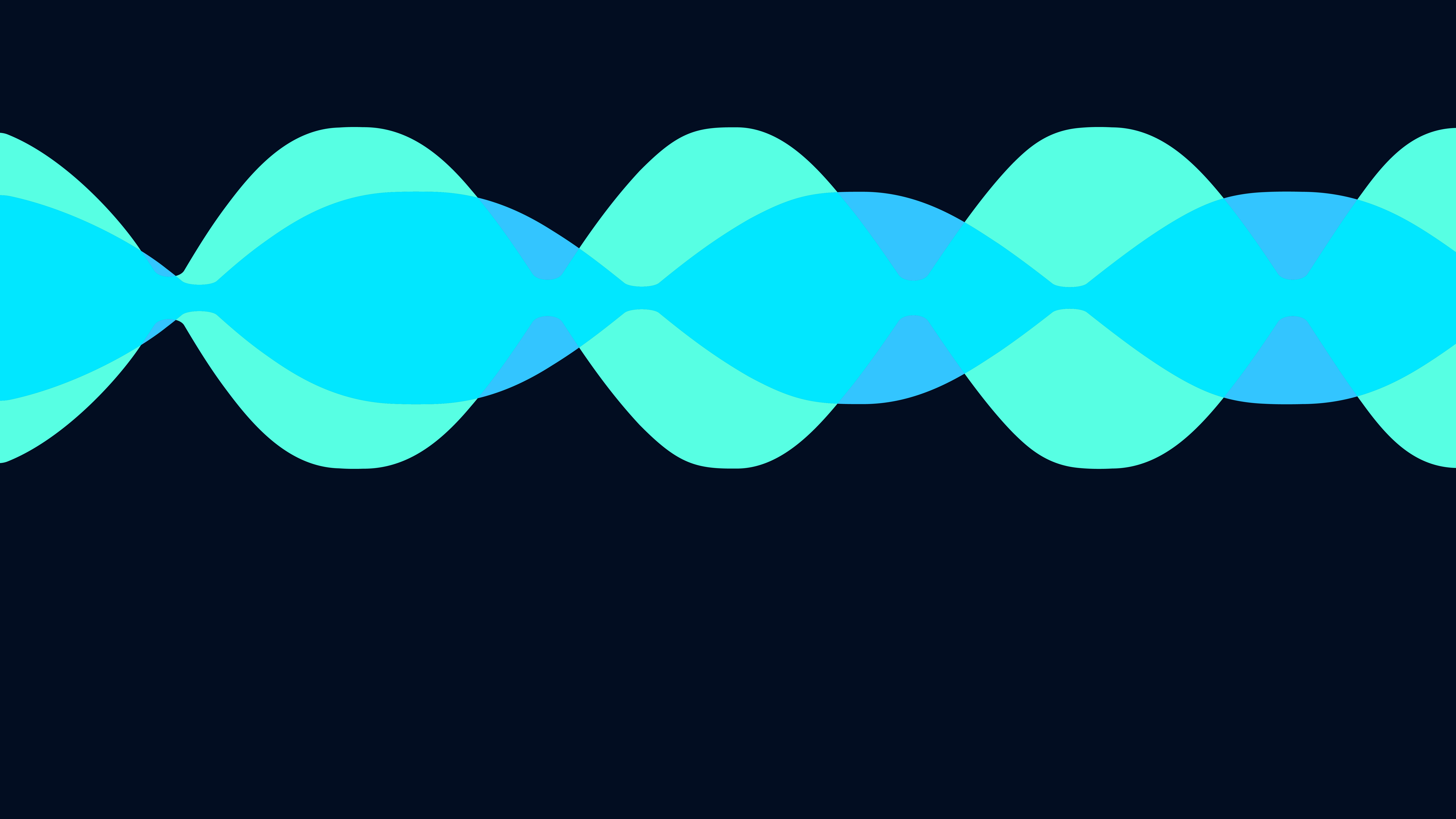 Abstract sound waves in shades of blue and teal on a dark background, representing ambient recording or basso profondo choir audio visually.