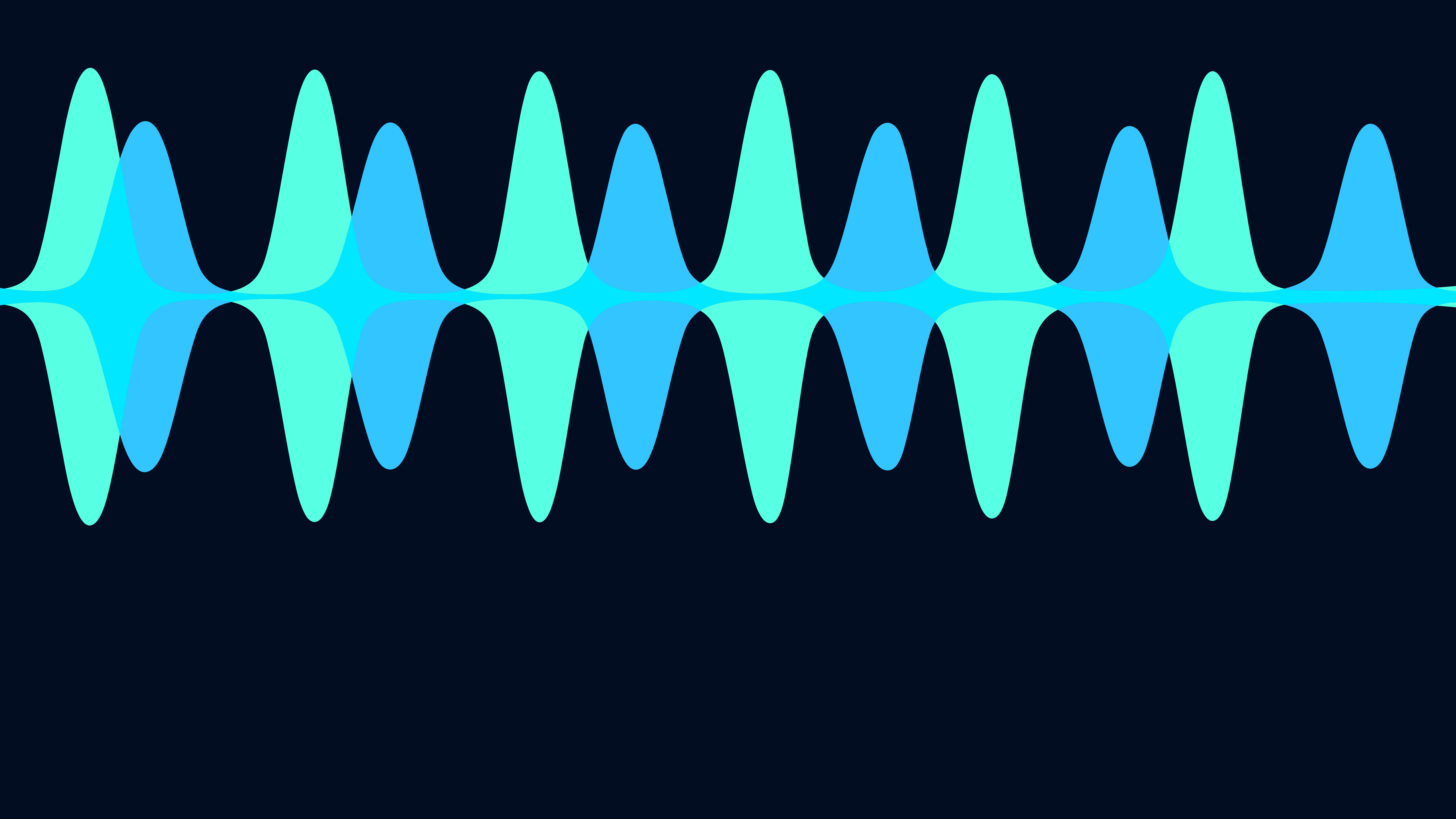 Blue and turquoise sound waves representing ambient recording, ideal for Vienna Boys Choir audio.