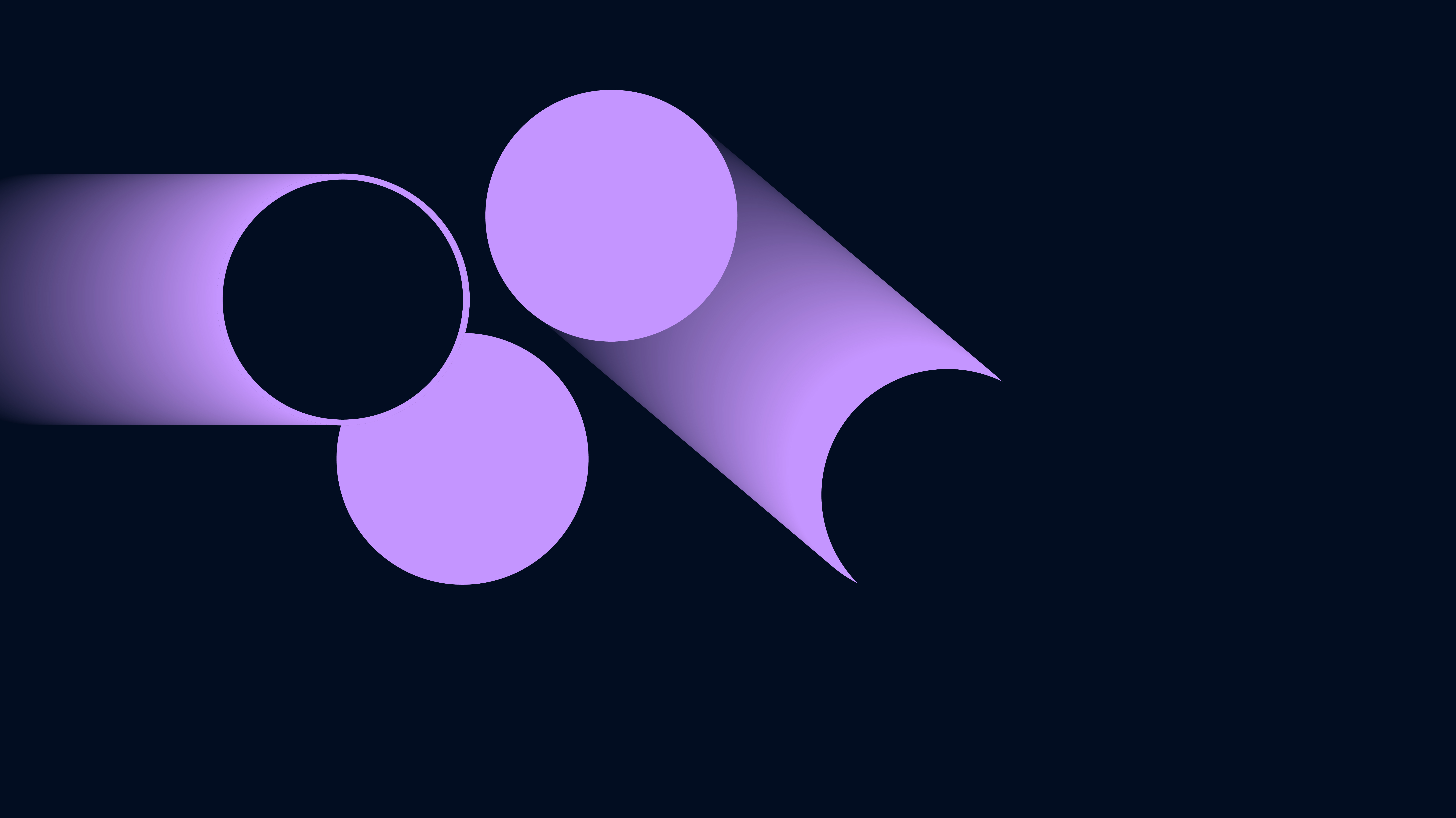Abstract background with light purple circular shapes and shadows on a dark blue background, suggesting ambient recording or sound visualization.