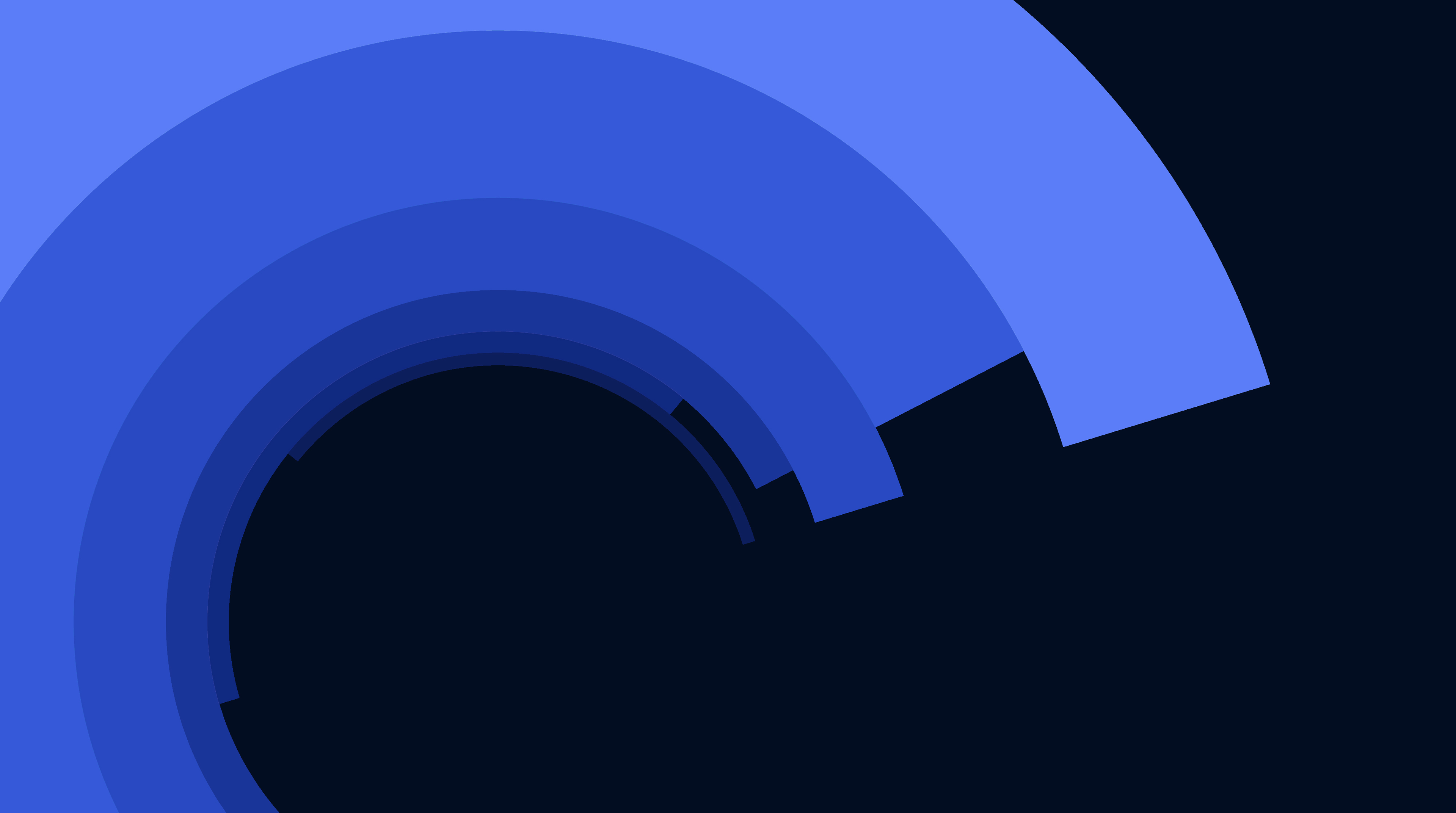 Abstract blue circles graphic on a dark background, representing digital Starter Editions for musical instruments and ensembles