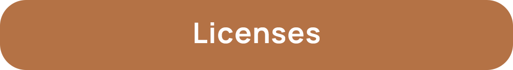 Text overlay Licenses on a brown background, indicating a section about licenses or agreements.